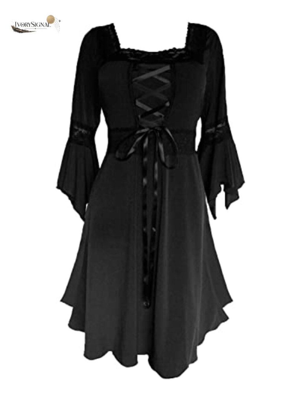 Renaissance Corset Dress Lace Victorian Gothic Witchy Women's Costume Gown